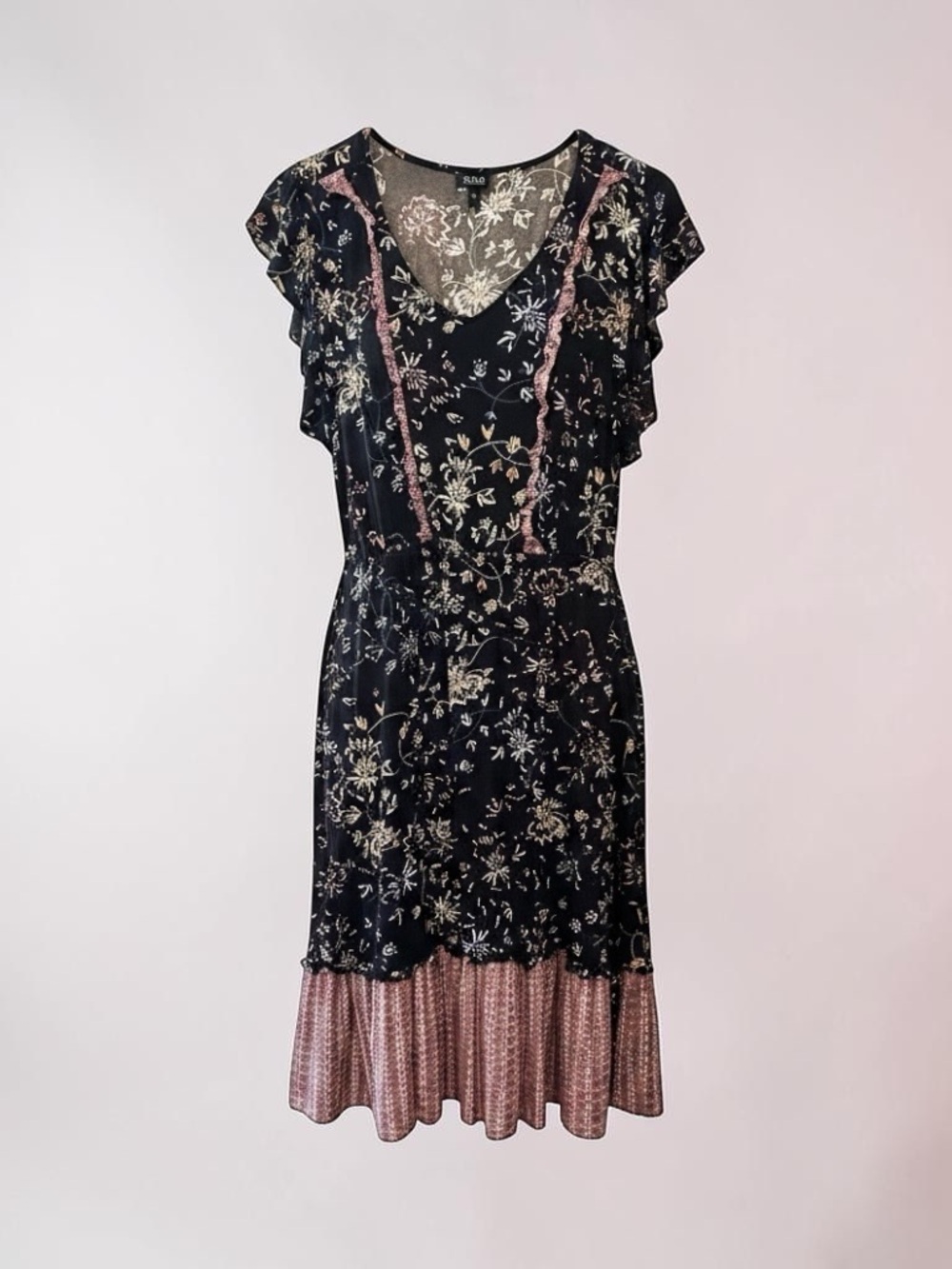 a.n.a Black Floral Dress.